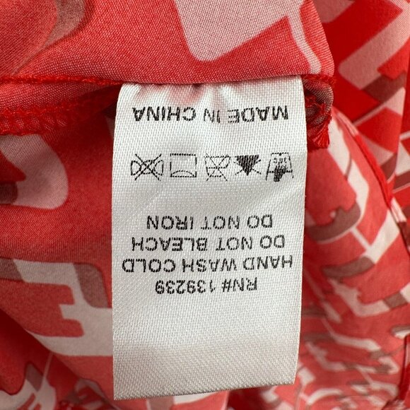 Pomander Place x Tuckernuck Red Chain Colette Dress sz XXL Long Sleeve Tie Waist - Picture 8 of 9